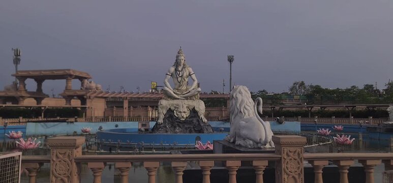 Majestic Giant Sculpture of Lord Shiva with Trident in Ujjain Heritage Corridor