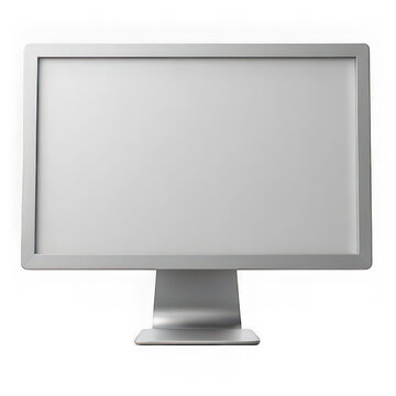 Modern flat screen computer monitor with silver stand