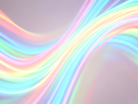Background image expressed by flexible curved lines of various pastel colors