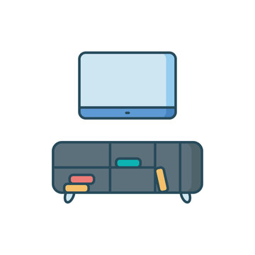 TV Unit Cabinet Icon