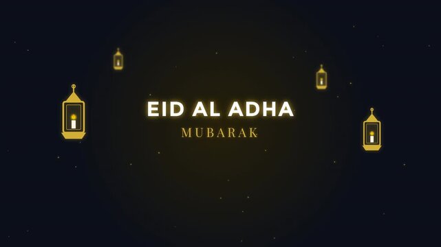 animated Eid Al Adha Mubarak Celebration Background.