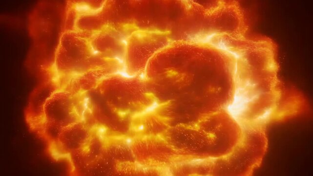 Macro abstract texture of roiling solar flare surface