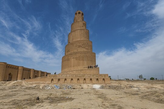 Spiral minaret of the Great Mosque of Samarra, Unesco site, Samarra, Iraq