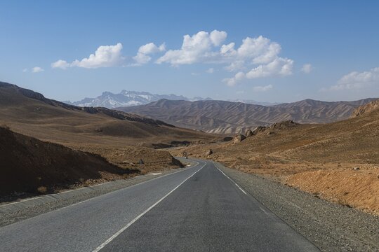 Long straight road between Bamyan and Yakawlang, Bamyan, Afghanistan