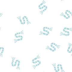 Obraz premium spirilla bacteria glyph vector seamless pattern. spirilla bacteria signthin illustration