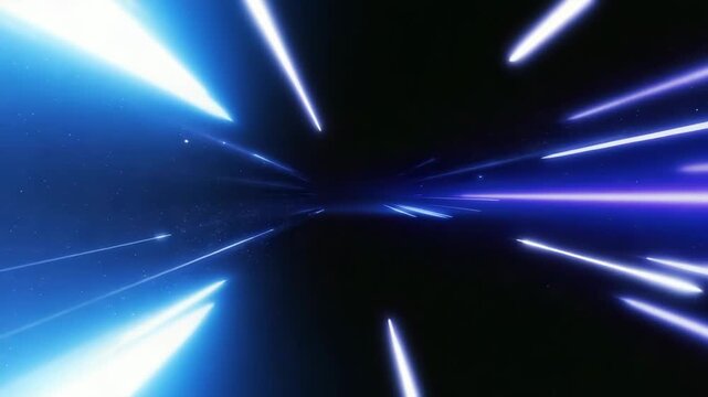 neon digital art capturing fluid motion through light trails and particle effects. abstract background