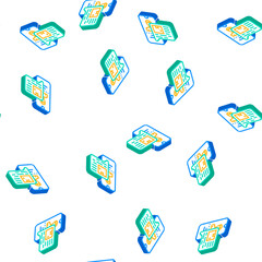 Fototapeta premium call for parcel isometric seamless pattern. call for parcel sign illustration
