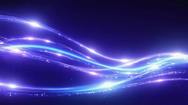 neon digital art capturing fluid motion through light trails and particle effects. abstract background