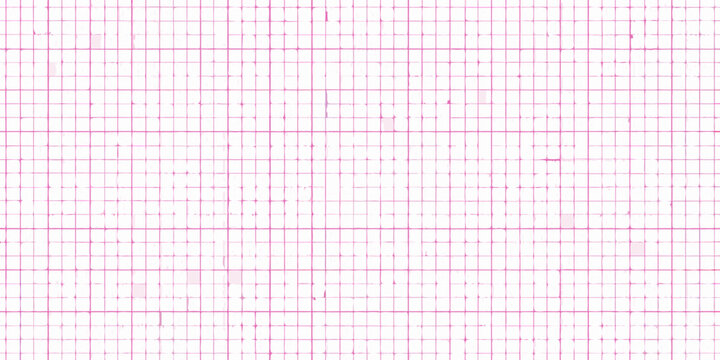 Pink grid pattern on white background graph paper style texture