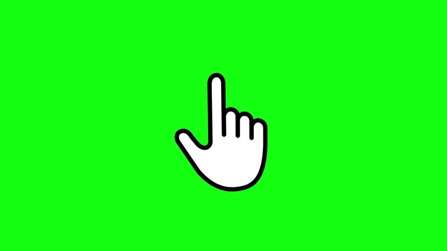 Hand Tap Animation, Transparent Background, Alpha Channel