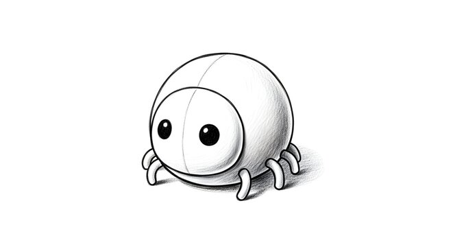 Cute cartoon insect character with large expressive eyes.