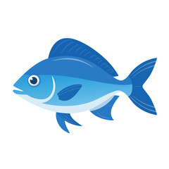 Fototapeta premium Blue Fish Illustration