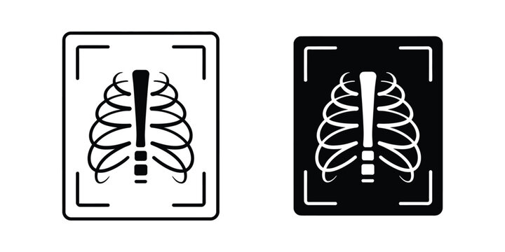 X ray icon web black vector design medical imaging symbol illustration