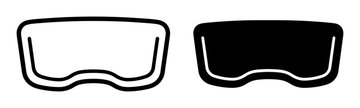 1 Monitor icons screen, outline and solid styles, UI design