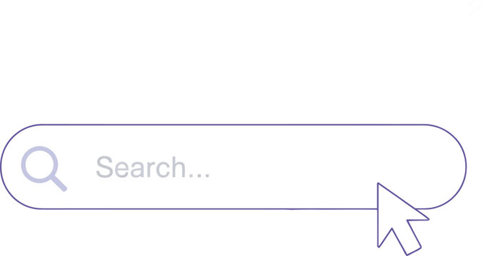 Search bar, component, UI input field vector for website navigation and app interface design system layout