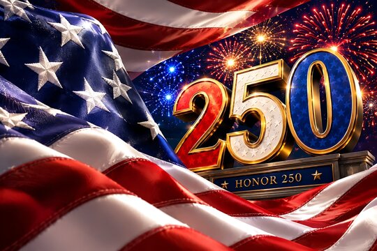 Celebrating 250 years of american independence 4th of july anniversary