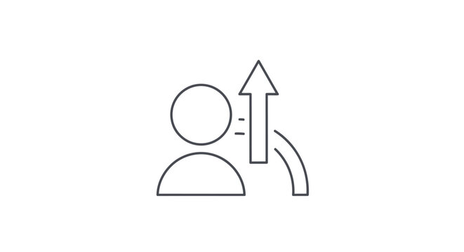 Person Growing Up Icon Symbol.