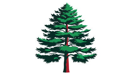 coniferous trees clipart vector illustration © Nayon