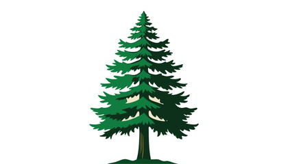 coniferous trees clipart vector illustration © Nayon