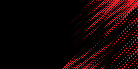 Fototapeta premium Halftone dots red and blue color pattern gradient grunge texture background. Dot pop art comic sport style vector illustration.