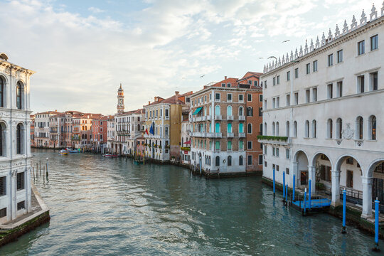 Grand Canal with historic buildings in Venice