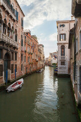 Obraz premium Romantic Venice canals streets and historic houses