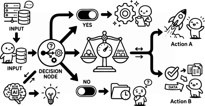 Business Decision Making Process Flow.