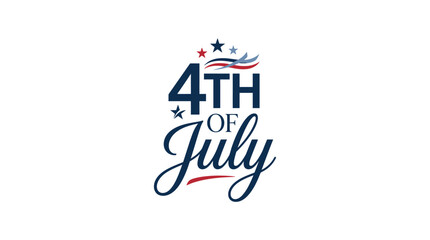 Obraz premium 4th of July script with flag elements