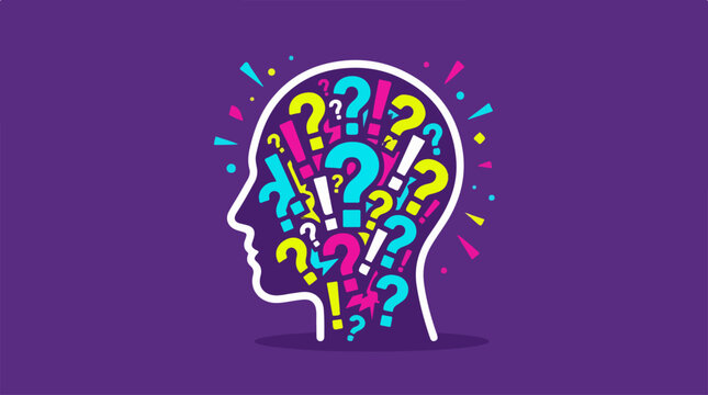 Confused Person Thinking Questions.