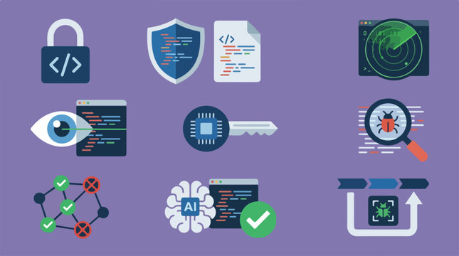 Cyber Security Icons Set.