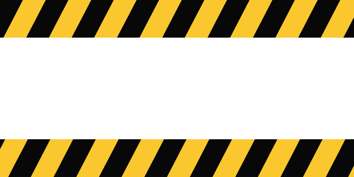 Warning striped tape vector, hazard caution background for safety alerts, construction zones and industrial danger signage design