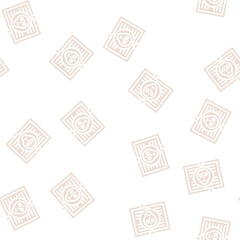 speculative fiction literature glyph vector seamless pattern. speculative fiction literature signthin illustration © sevector