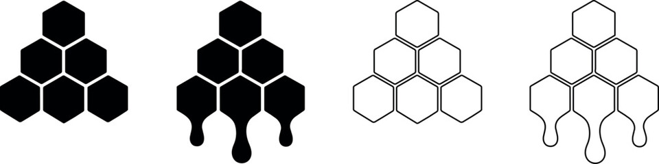 Honeycomb dripping with sweet honey, a natural and organic food source © Santiago