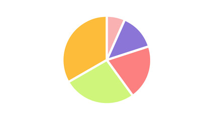 Fototapeta premium Pie Chart Vector Illustration for Business Data Analysis and Financial Statistics Visualization