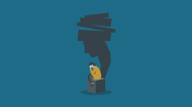 Sad Yellow Bird in Box.