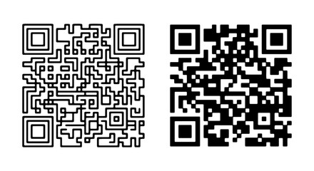 Fototapeta premium QR Code Technology, Digital Information Scanning, Modern Data Matrix, Mobile Connectivity, Square Pattern