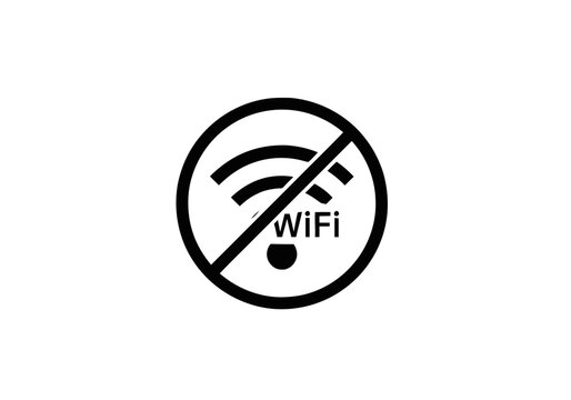 No WiFi symbol icon logo.