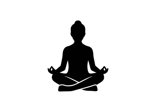 Person sitting in meditation posture.