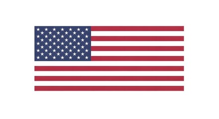 Fototapeta premium American flag isolated on white background
