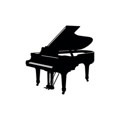 Grand Piano Silhouette Vector © Kamrujjahan