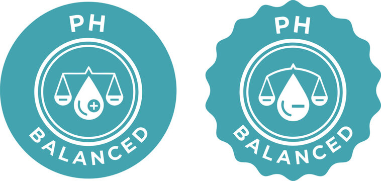 PH Balanced Badge Icons for Product Label and Packaging Design