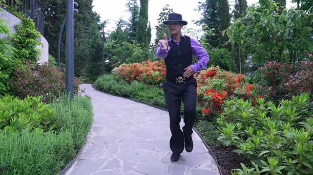 Flamenco Dancer Male Spanish Performer in Authentic Traditional Dance Performance