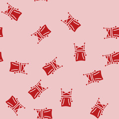 camping chair glamping glyph vector seamless pattern. camping chair glamping thin illustration © sevector