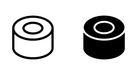 Sushi roll icon, Japanese cuisine symbol, Asian food graphic, restaurant menu vector © ZARA