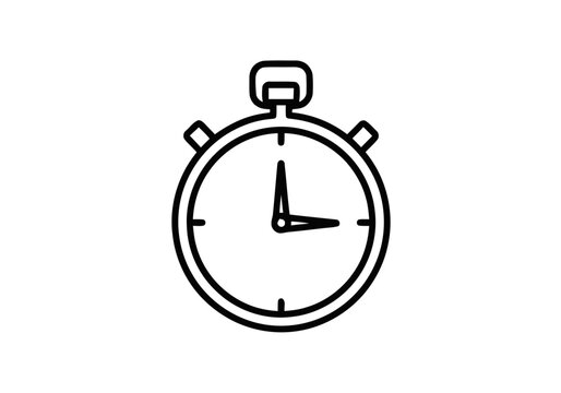 Stopwatch timer clock with hands.