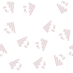 Fototapeta premium advetise growth sale glyph vector seamless pattern. advetise growth sale signthin illustration