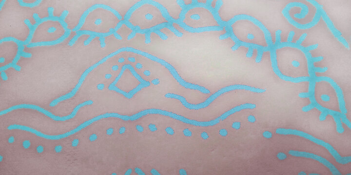 Cool Ethnic Shibori Print. Shiny Design Template.