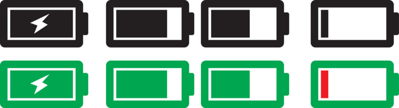 wifi icon Black and green for phone. Phone bar status Icons, battery Icon, wifi signal strength. A simple black and white illustration displays icons for signal strength wifi and battery level high qu