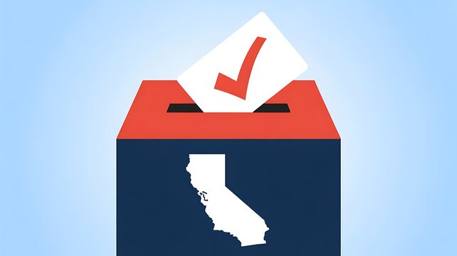 California ballot box, voting box, election box, California voting