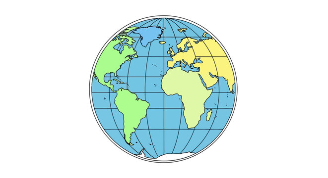 Globe Earth Planet World Map.
